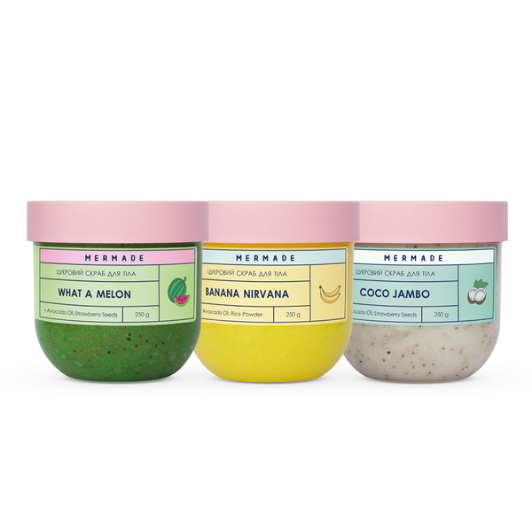 Набір з 3-ох цукрових скрабів